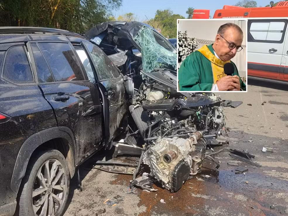 Padre do Sul de Minas morre após acidente envolvendo três veículos no interior de SP